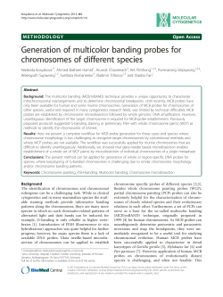 Generation of multicolor banding probes for chromosomes of