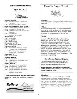 April 23, 2017 - The Church of the Sacred Heart