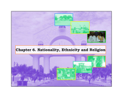 Chapter 6. Nationality, Ethnicity and Religion