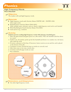 P.044 Word Baseball - Florida Center for Reading Research