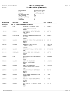 Product List (General) - Better Brand Food Products, Inc.!