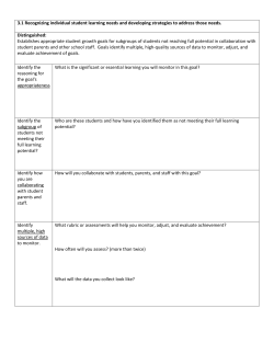 Growth Goal Setting