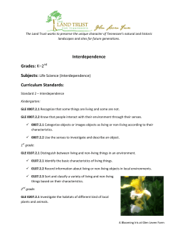 Interdependence Grades - The Land Trust for Tennessee