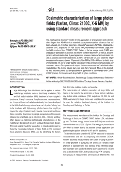 Dosimetric characterization of large photon fields