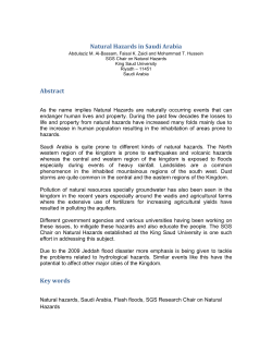 Natural Hazards in Saudi Arabia