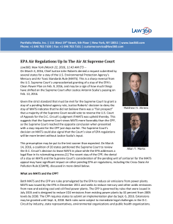 EPA Air Regulations Up In The Air At Supreme Court