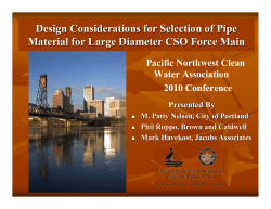 Design Considerations for Selection of