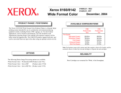 Xerox 8160/8142 Wide Format Color