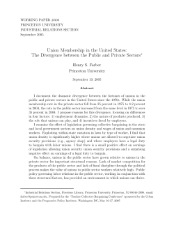 Union Membership in the United States: The Divergence between