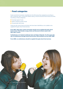 Food categories - Department of Education