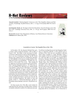 Scoundrels in Context: The Pamphlet Wars of the 1790s - H-Net