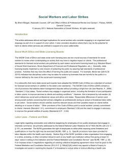 LEGAL ISSUE OF MONTH long version - NASW-CA