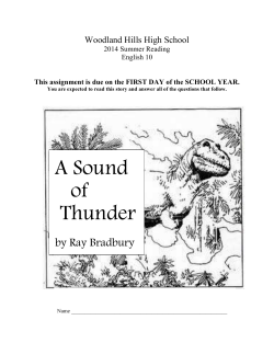 A Sound of Thunder - Woodland Hills School District