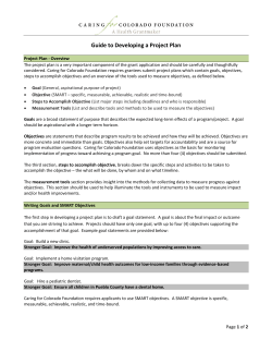 Guide to Developing a Project Plan