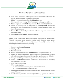 Underwater Clean-up Guidelines