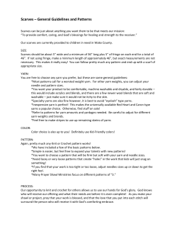 Scarves &ndash; General Guidelines and Patterns