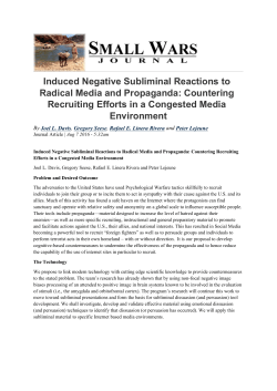 Induced Negative Subliminal Reactions to Radical Media and