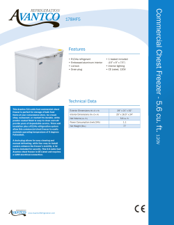 C om m ercial C hest Freezer - 5.6 cu. ft.