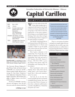 November 2013 - CFUW