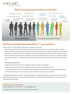 Develop The Totally Responsible Person&reg; In Your