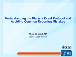 Understanding the Dialysis Event Protocol and