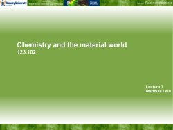Chemistry and the material world