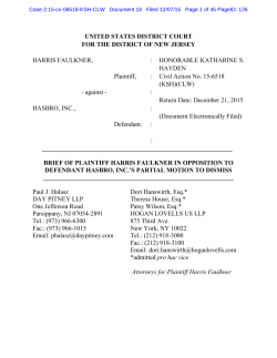 Faulkner Opposition to Motion to Dismiss