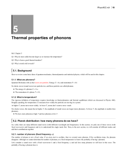 Thermal properties of phonons
