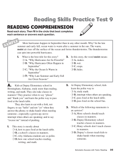 READING COMPREHENSION