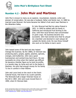 John Muir and Martinez - John Muir`s Birthplace