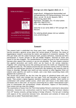 Beitr&auml;ge zum Alten &Auml;gypten (BA&Auml;) vol. 3: Angela