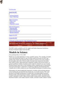Models in Science - SAS