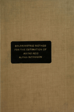 o i...r. .^z OR THE ESTIMATION OF AMINO A ALPHA