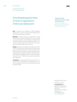 Urine fibroblast growth factor 23 levels in hypertensive children and