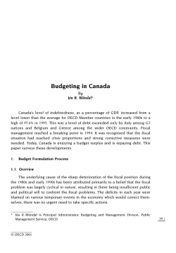 Budgeting in Canada