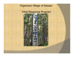 Organized Village of Kasaan Tribal Response Program