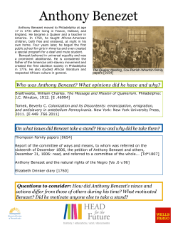 Anthony Benezet - Historical Society of Pennsylvania