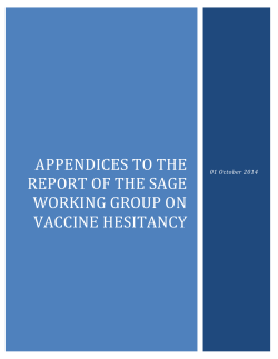 appendices to the report of the sage working group on vaccine