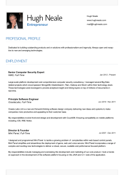 CV - Hugh Neale