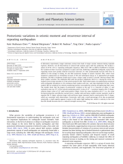 Postseismic variations in seismic moment and recurrence interval of