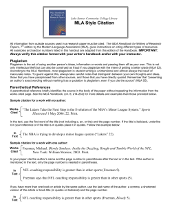 MLA Style - Lake-Sumter State College