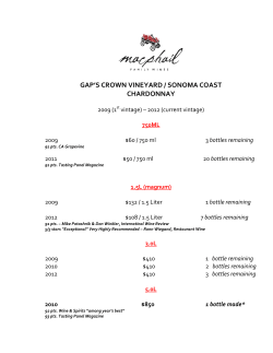gap`s crown vineyard / sonoma coast chardonnay