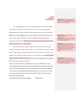 SAMPLE Reader Response