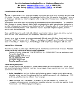English 9 Course Syllabus
