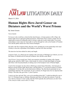 Human Rights Hero Jared Genser on Dictators and the World`s