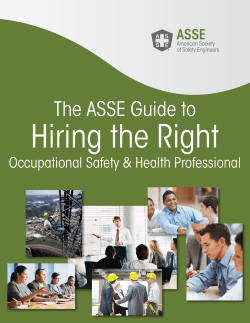 The ASSE Guide to - American Society of Safety Engineers