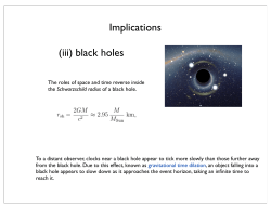 Implications (iii) black holes