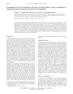 Investigation of Sol&minus;Gel Transition in Pluronic F127/D2O Solutions