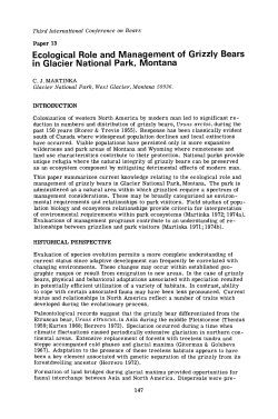 Ecological Role and Management of Grizzly Bears in Glacier