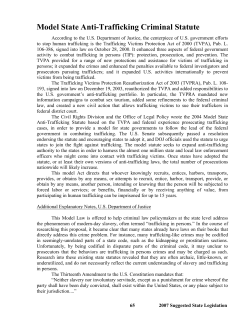 Model State Anti-Trafficking Criminal Statute